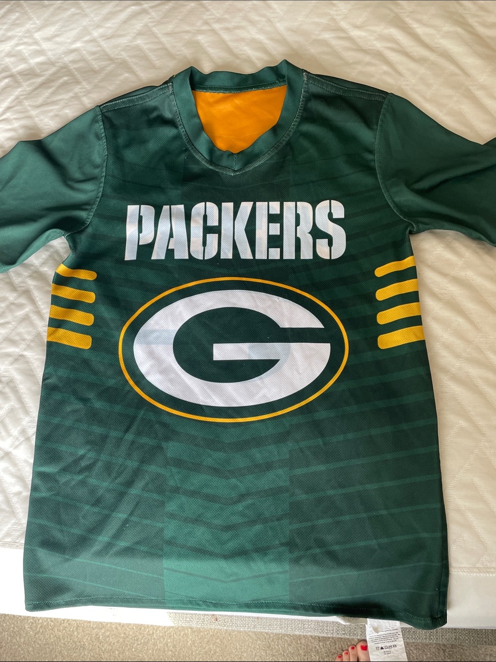 Green Packers Kids' Short Sleeve Team Tee flag play 60